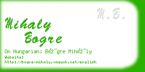 mihaly bogre business card